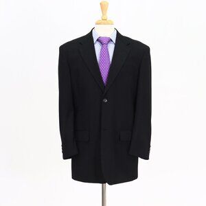 Perry Ellis 44R Black Striped 2-Button Sport Coat Blazer Jacket B887
